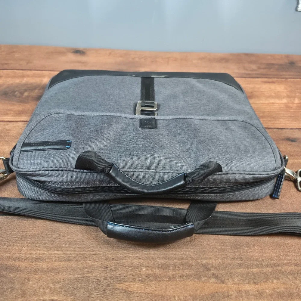Brenthaven Laptop Bag Mens Large Grey Good Collins Messenger Crossbody Briefcase